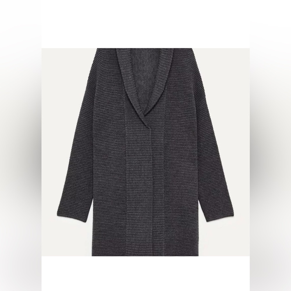 Babaton Aritzia Charcoal Gray Matt Cardigan Sweater